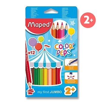 Pastelky MAPED Color Peps 12 barev JUMBO