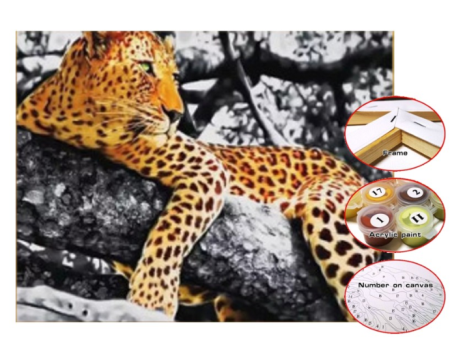 Malování s čísly plátno 30x40cm gepard