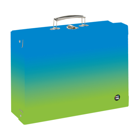 Kufřík lamino hranatý A4 OXY Ombre Blue- green