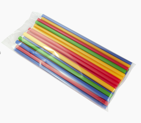 Plastové brčko 7/200 mm MIX barev kompostovatelné ideal pack®