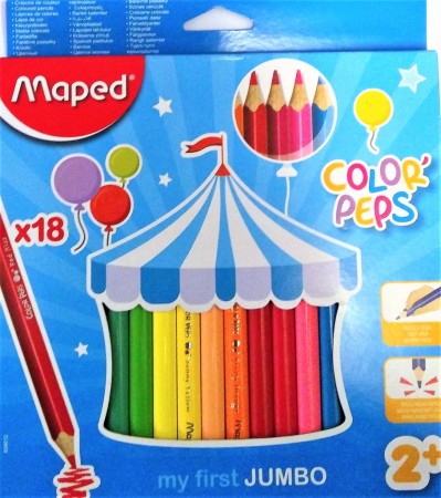 Pastelky MAPED Color Peps 18 barev JUMBO