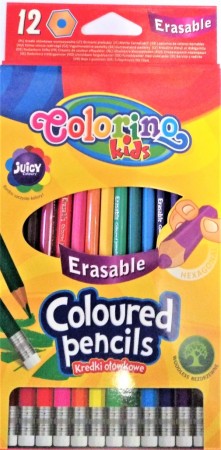 Pastelky COLORINO s gumou 12 barev