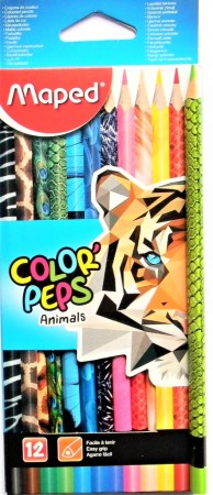 Pastelky MAPED Animals 12 barev