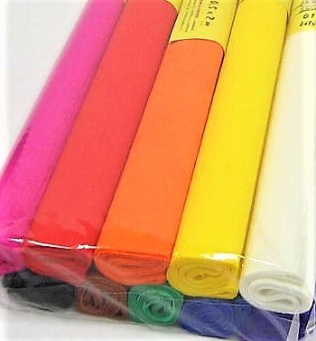 Krepový papír 0,5 x 2m MIX 10 barev