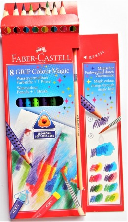 Pastelky FABER-CASTELL 8 barev GRIP Colour Magic
