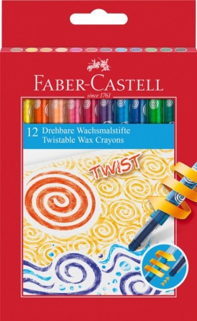 Voskovky TWIST Faber-Castell 12ks (Olejové pastely, šroubovací)