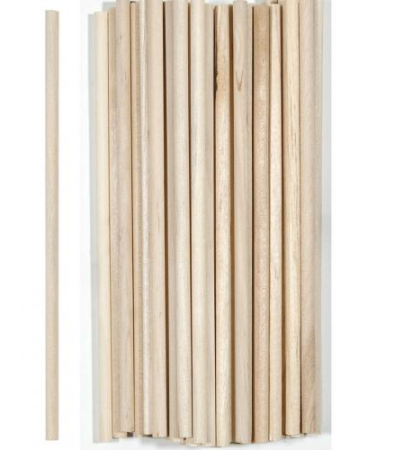 Dřevěné tyčinky kulaté 50ks 10cm