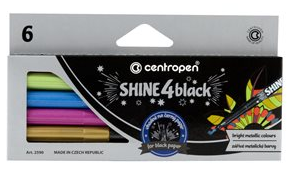 Centropen SHINE4black 6 barev