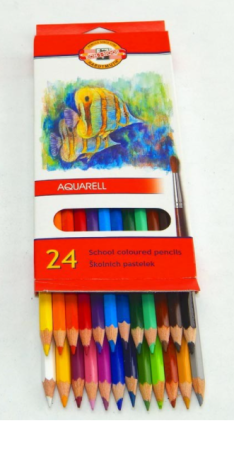 Pastelky aquarelové KIN 24 barev