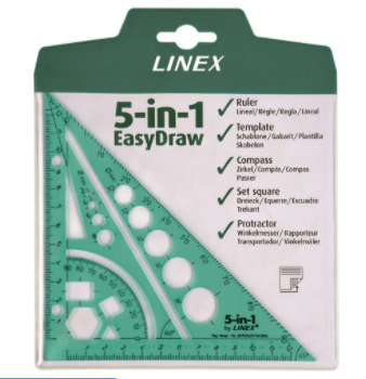 Pravítko LINEX 5-in -1 Easy Draw