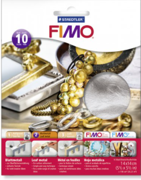 FIMO kovové plátky stříbrný, 10 ks