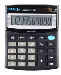 kancelářská kalkulačka Donau TECH 4102, 10místná - černá