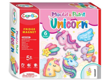 Kreativní set magnetky sada 6 ks + barvy-091 unicorn
