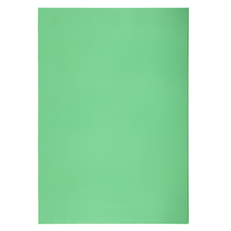 Průhledný obal A4 "L" PVC zelená, 140mic - 10ks