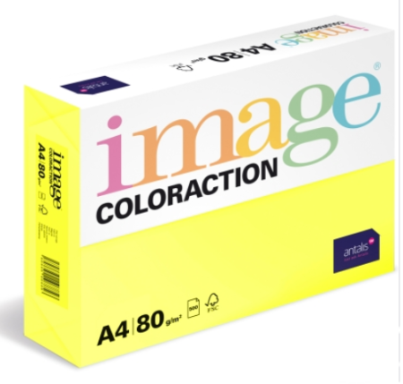 Coloraction CANARY středně žlutá A4 80g 100ls