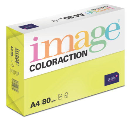 Coloraction IBIZA neonově žlutá A4 80g 100ls