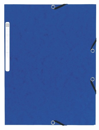 Exacompta spisové desky s gumičkou a štítkem, A4 maxi, prešpán, modré