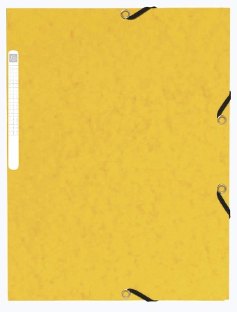 Exacompta spisové desky s gumičkou a štítkem, A4 maxi, prešpán, žlutá