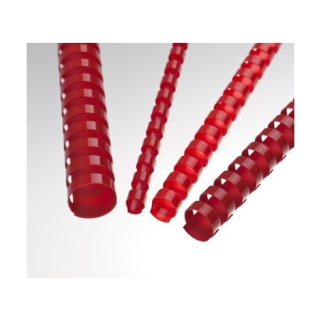 Plastové hřbety 6 mm červené