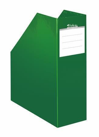 Stojan na časopisy "Premium" karton 90 mm VICTORIA - zelený