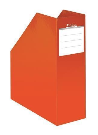 Stojan na časopisy "Premium" karton 90 mm VICTORIA - oranžový