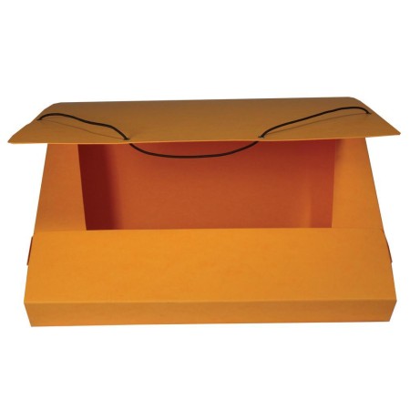 Krabice prešpánová s gumou - oranžová