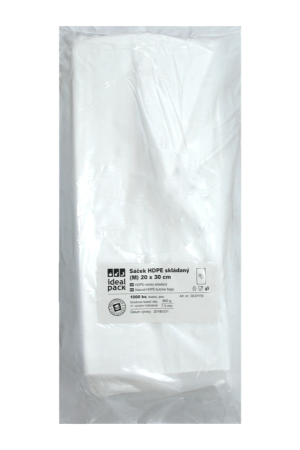 Mikrotenový sáček skládaný (M) 20x30 cm ideal pack® / 1000ks