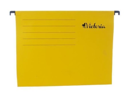 Závěsné zakládací desky A4 VICTORIA - žlutá / 25ks