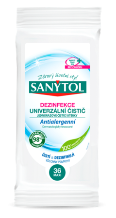 Sanytol - antialergenní - dezinfekční univerzální utěrky 36 ks