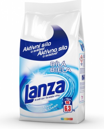 LANZA prací prášek Fresh&Clean Bílá 90 PD 6,3 kg