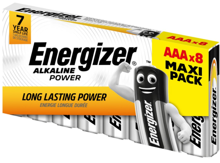 Energizer Alkalická Power baterie mikrotužková AAA LR03, 8 ks