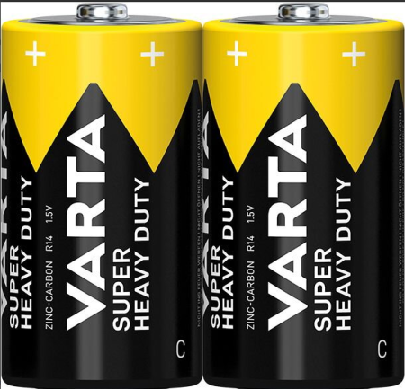 Baterie VARTA Super Heavy Duty R14 1,5V - malé mono 2ks