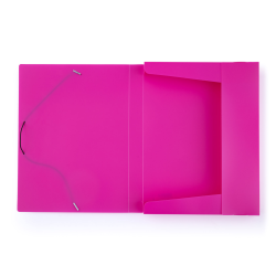 Krabice PP s gumou A4 Classic - růžová, fotografie 1/1