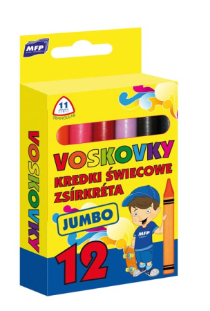 Voskovky MFP Jumbo 12 ks barev - trojhranné